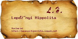 Lepényi Hippolita névjegykártya